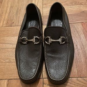Ferragamo Horse Bit Loafers - Dark Brown